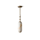 Perlina pärlprydd alabaster pendellampa