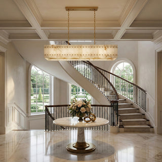 Akoya Cube Alabaster Chandelier