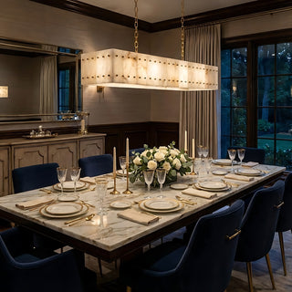 Akoya Cube Alabaster Chandelier