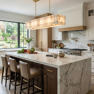 Akoya Cube Alabaster Chandelier