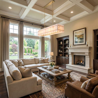 Akoya Cube Alabaster Chandelier