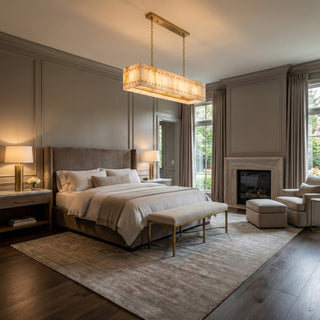 Akoya Cube Alabaster Chandelier