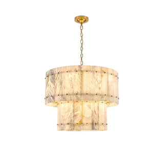 Akoya Round Alabaster Chandelier