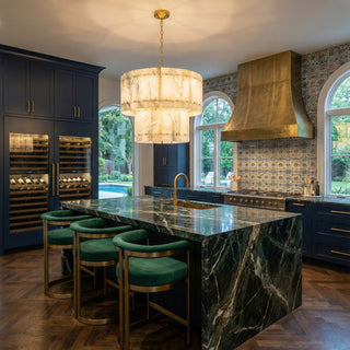 Akoya Round Alabaster Chandelier