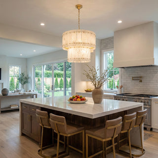 Akoya Round Alabaster Chandelier