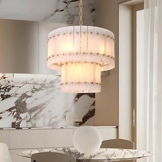 Akoya Round Alabaster Chandelier