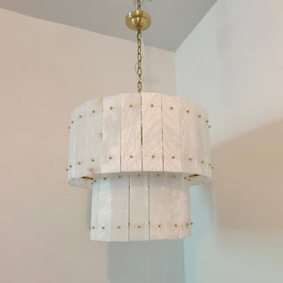 Akoya Round Alabaster Chandelier