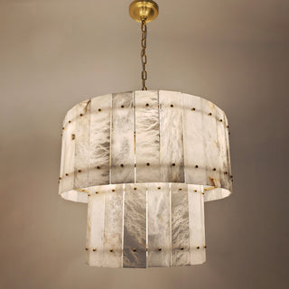Akoya Round Alabaster Chandelier