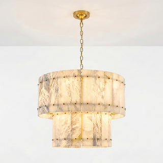 Akoya Round Alabaster Chandelier