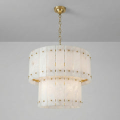 Brass & White Alabaster