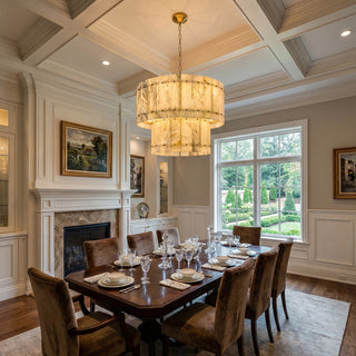 Akoya Round Alabaster Chandelier