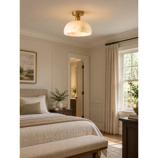 Alabaster Dome Flush Mount Ceiling Light – detail 11