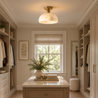 Alabaster Dome Flush Mount Ceiling Light – detail 4