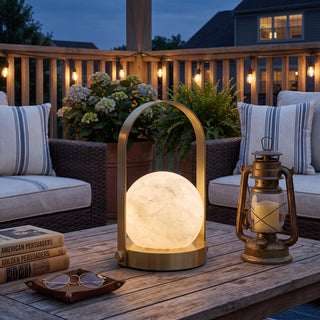 Alabaster Portable Lantern Table Lamp – detail 8