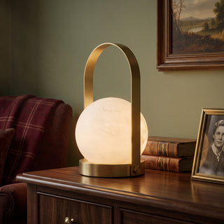 Alabaster Portable Lantern Table Lamp – detail 9
