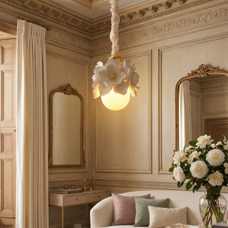 Fleurde Sculpted Floral Pendant Lamp