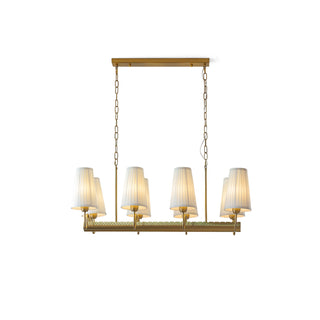 Amelie Fluted Fabric Linear Chandelier