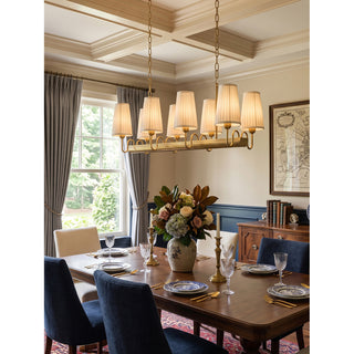 Amelie Fluted Fabric Linear Chandelier