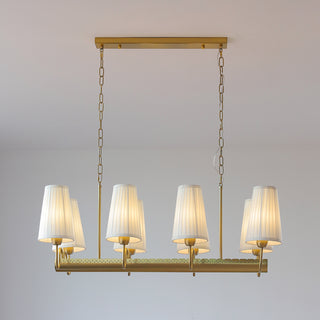 Amelie Fluted Fabric Linear Chandelier