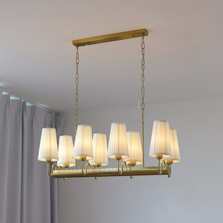 Amelie Fluted Fabric Linear Chandelier