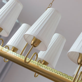 Amelie Fluted Fabric Linear Chandelier