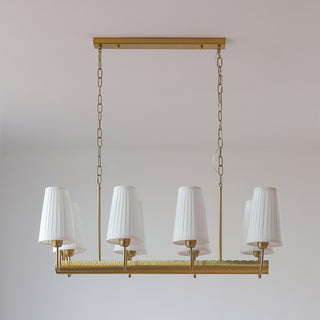 Amelie Fluted Fabric Linear Chandelier