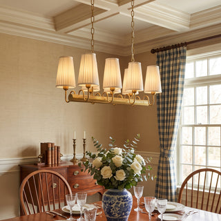 Amelie Fluted Fabric Linear Chandelier