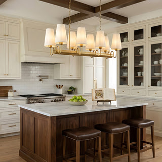 Amelie Fluted Fabric Linear Chandelier