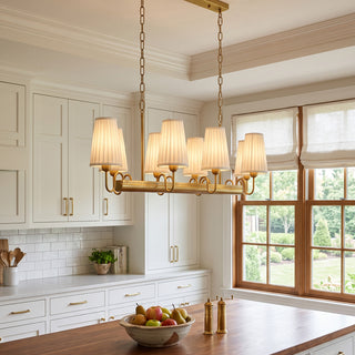 Amelie Fluted Fabric Linear Chandelier