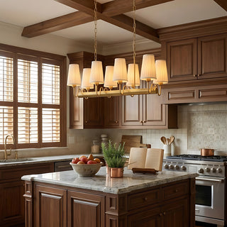 Amelie Fluted Fabric Linear Chandelier