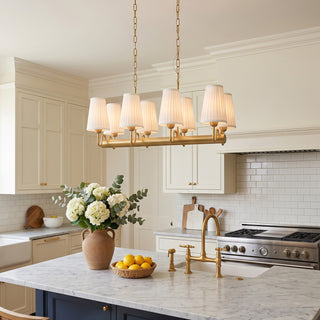 Amelie Fluted Fabric Linear Chandelier