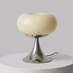 Chrome & Cream color Glass