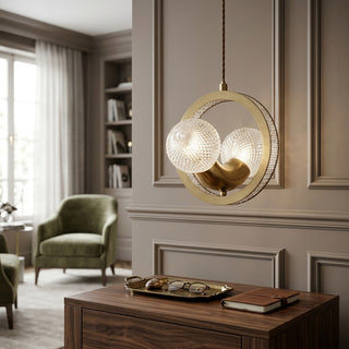 Astra Diamond-Halo Pendant Light – detail 6