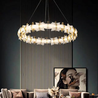 Astra Geometric Halo Chandelier