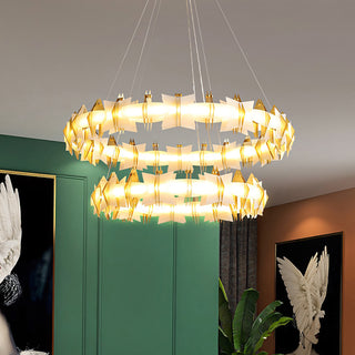 Astra Geometric Halo Chandelier