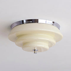 Chrome & Beige Glas