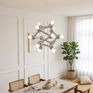 Astraea Molecular Chrome Chandelier – detail 9