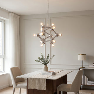 Astraea Molecular Chrome Chandelier – detail 10