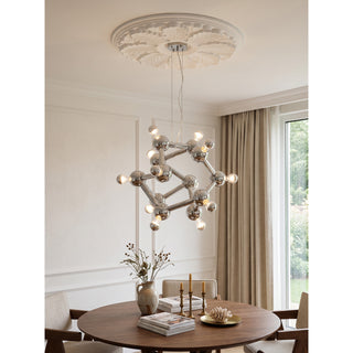 Astraea Molecular Chrome Chandelier – detail 11
