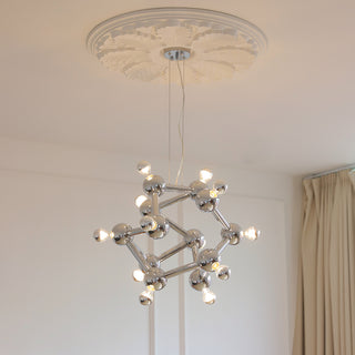 Astraea Molecular Chrome Chandelier – detail 14