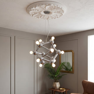 Astraea Molecular Chrome Chandelier – detail 3