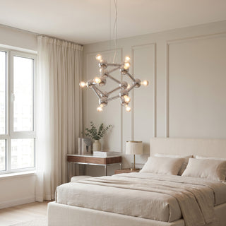Astraea Molecular Chrome Chandelier – detail 4