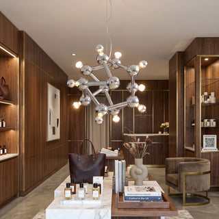 Astraea Molecular Chrome Chandelier – detail 6
