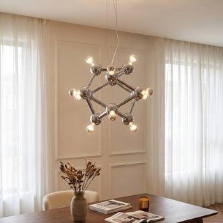 Astraea Molecular Chrome Chandelier – detail 7