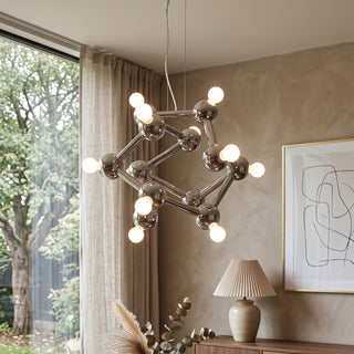 Astraea Molecular Chrome Chandelier – detail 8