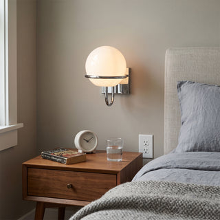Astrohalo Opal Globe Wall Sconce