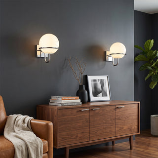 Astrohalo Opal Globe Wall Sconce