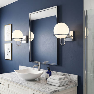 Astrohalo Opal Globe Wall Sconce