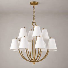 Lacquered Burnished Brass & White