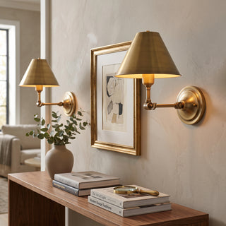 Bicklett Articulated Brass Sconce